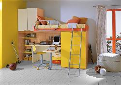 study along wid bed...perfect idea for space saving.. Interior Design Photos