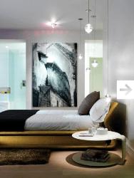 A modern art panel can liven up any bedroom Interior Design Photos