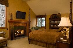 Fire Place in Master Bedroom Interior Design Photos