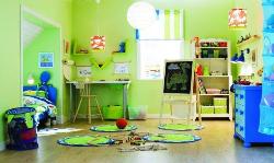 Green Theme Kids room Interior Design Photos
