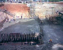 Slab concreting with pump (pipe line) Iron pipe 