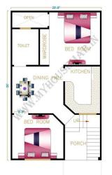 18*34 floor plan 18×50ft north face image
