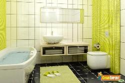 Green Color for Bathrooms Interior Design Photos