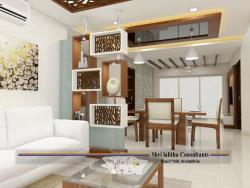 partition for living and Drawing Interior Design Photos