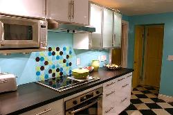 Kitchen Wall Pattern behind the cooktop Interior Design Photos