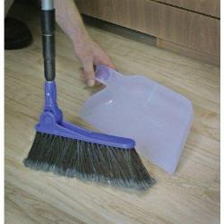 Cleaning of wooden floor with Broom Lean