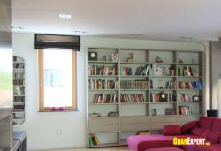 Wall unit for books in living roo Interior Design Photos
