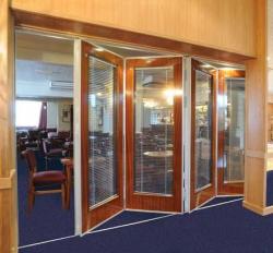wood and glass partition With partition