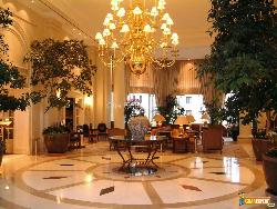 Chandelier in Luxury lobby reception area Interior Design Photos