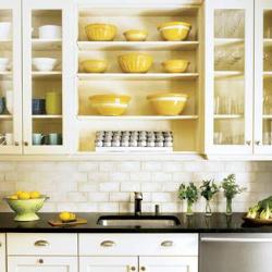 Shelves in the kitchen cabinets Interior Design Photos