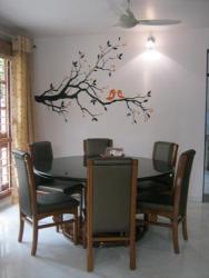 Residential Interior wall Graphic For Dining Area  Interior Design Photos