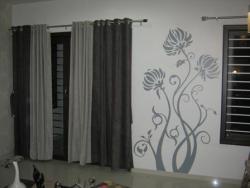 Residential Interior Wall Graphic For Drawing Room  Interior Design Photos