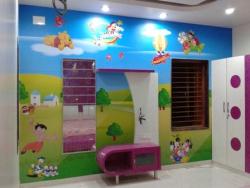 Residential Interior Wall Graphic for Play House  Square play yards