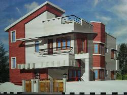 3D exterior elevation of house Interior Design Photos