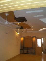 Wooden ceiling design with ceiling fan Kornish fan