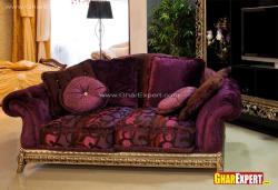 Traditional upholstered sofa wih big cushions 6 marla hose wih swimming pol