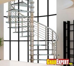 metal spiral stairs Interior Design Photos