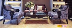 Minimal wood velvet facbric sofa for drawing room Interior Design Photos