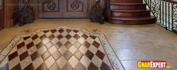 Marble floor pattern for lobby foyer Rangoli marble