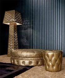Living Room Leather Ottomans Interior Design Photos