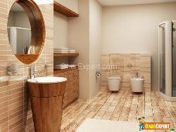 Bathroom with Wooden Touch Interior Design Photos