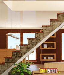 Straight Stair Case Interior Design Photos