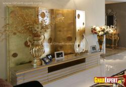 beautiful wooden unit for decorative items Interior Design Photos