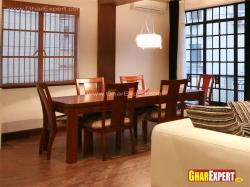 6 seater wooden dining table Interior Design Photos