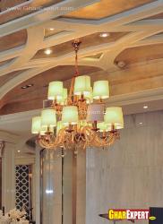 12 lamp chandelier for drawing room In 12×12 room