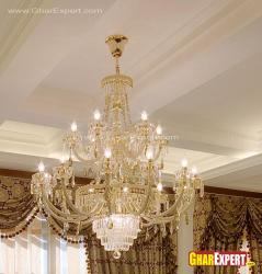 royal and ethnic chandelier for living room Interior Design Photos