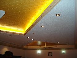 False ceiling design with yellow lighting  in false ceiling
