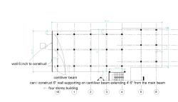 constructing wall on cantiliver beam Interior Design Photos