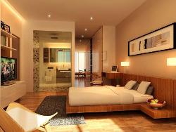 Master Bedroom Interior, Walls, Furniture, Attached bathroom, Paint, LCD,etc Interior Design Photos