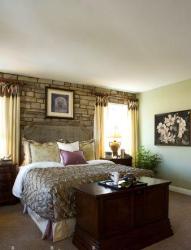 Bedroom Stone Wall Decor Interior Design Photos