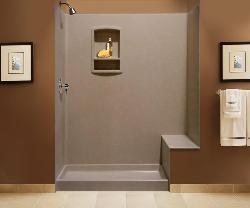 Bathroom seating inside the shower enclosure Interior Design Photos