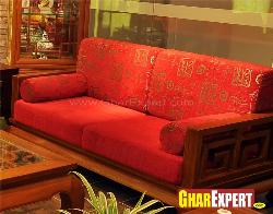 Hot Red Color Sofa Interior Design Photos
