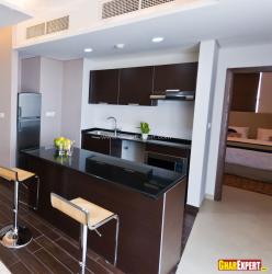 Small apartment kitchen in open style Interior Design Photos