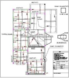 Structural design of residence, first floor slab details  of galary of first floor