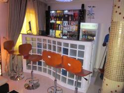 BAR, Home bar, Bar in a Small space and POP work around the bar Interior Design Photos