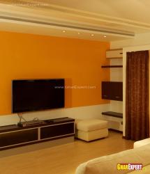 Inexpensive painted wall for LCD Interior Design Photos
