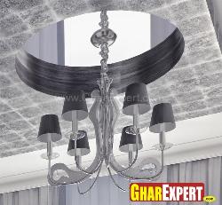 Modern Chandelier design with smoke gray color Pink and gray