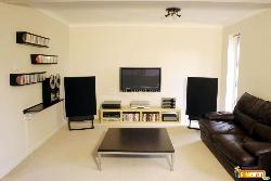 Home cinema sound system in modern room Roof system